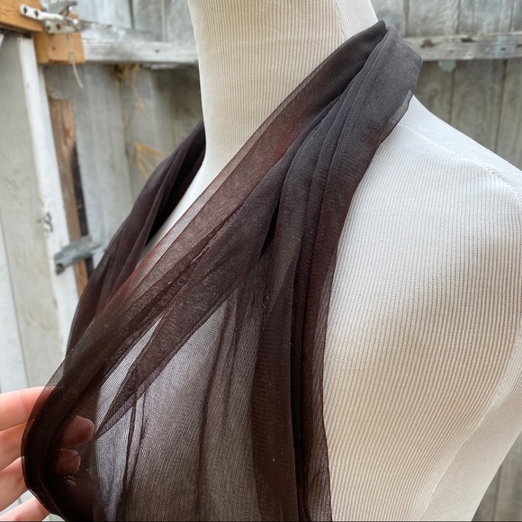 Vintage Wrap Brown Halter crop twist tank top - Picture 5 of 5